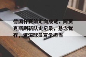 九游手机版-德国杯赛前走向成谜，阿贾克斯刷新队史纪录，悬念犹存，资深球员宣示担当的简单介绍